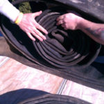 unrolling the chimney liner